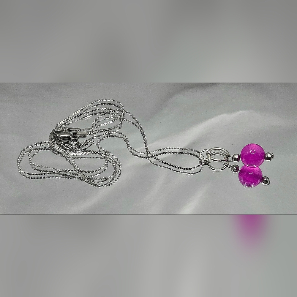 Elegant Stainless Steel  and  Beaded Necklace - Picture 6 of 9